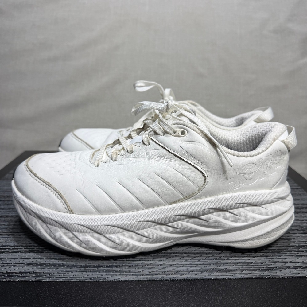 Hoka One Bondi SR Shoes - Womens 8.5 - White Slip Resistant 1110521 FTFR